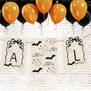 Bannière À Fanions Un petit Boo est presque dû Bunting Flags