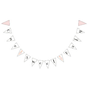 Bannière À Fanions Une Douce Bébé Fille Rose Glace Baby Shower