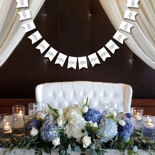 Bannière À Fanions Unicornes blanches Aimer Couple