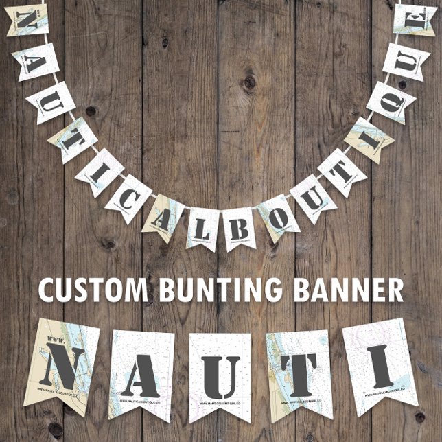 Bannière À Fanions URL du site ⚓ graphique nautique (Website URL ⚓ Nautical Chart Bunting Flags
)