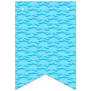 Bannière À Fanions Vagues d'eau de mer bleu pastel Océan paisible