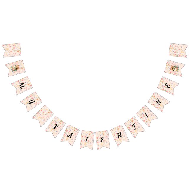 Bannière À Fanions Valentine Party Decor with Roses and Cute Kitten (Tout)