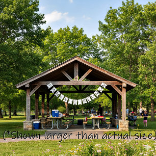 Bannière À Fanions Végétation de réunion familiale personnalisable