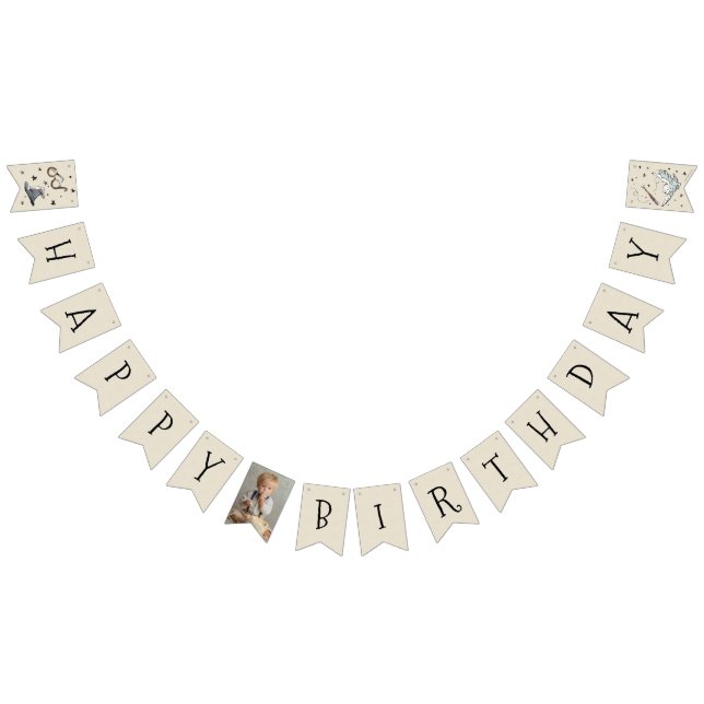 Bannière À Fanions Vintage Harry Potter Premier anniversaire (Tout)