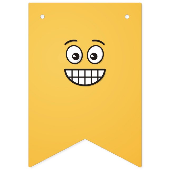 Bannière À Fanions Visage de broyage avec yeux ouverts (Premier drapeau)