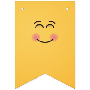 Bannière À Fanions Visage souriant aux yeux souriants