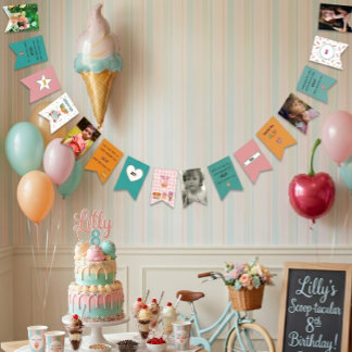 Bannière À Fanions Voici le scoop Anniversaire Aesthetic Viral
