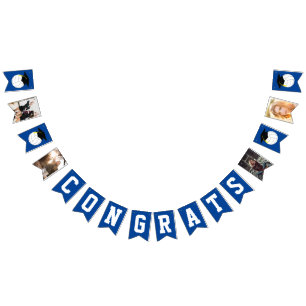 Bannière À Fanions Volleyball Graduation Sports Blue