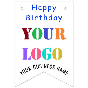 Bannière À Fanions Votre logo Fête d'anniversaire professionnelle pe