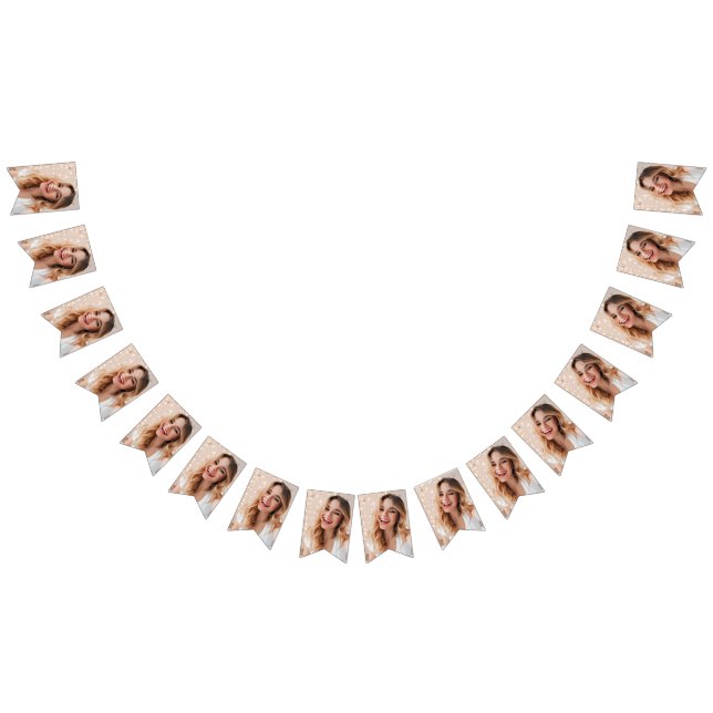 Bannière À Fanions Votre visage pour un anniversaire personnalisé (Tout)