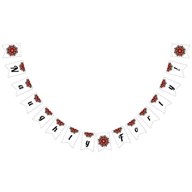 Bannière À Fanions Vraiment quarante ! Mandala en rouge (Tout)
