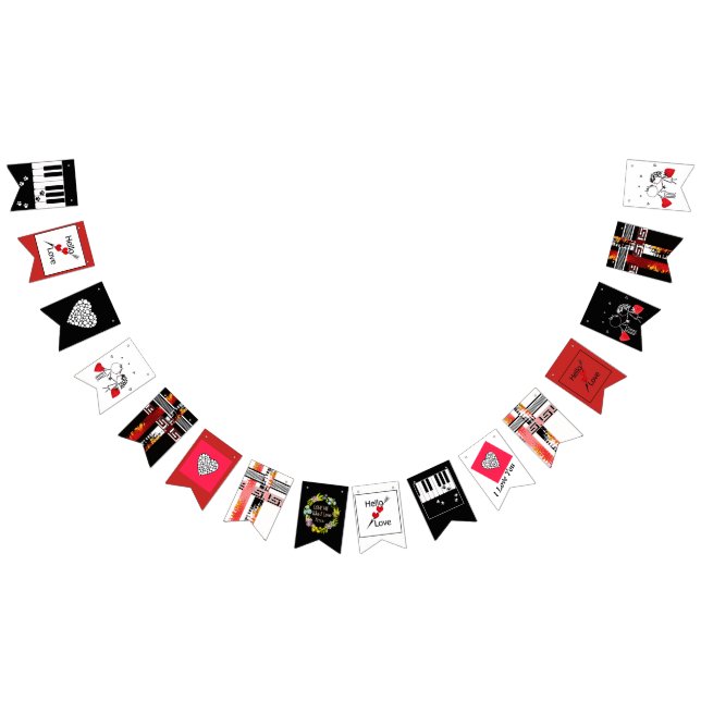 Bannière À Fanions Wedding , day Valenine , love (Tout)