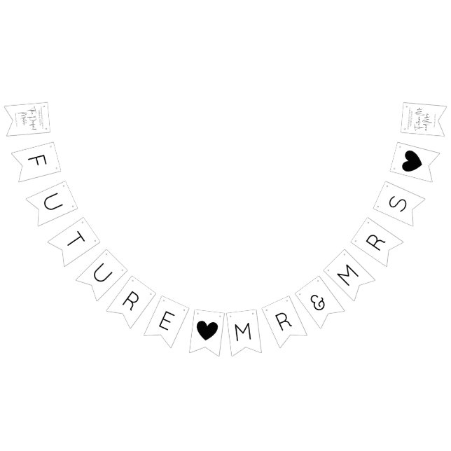 Bannière À Fanions Wedding shower de script moderne (Tout)