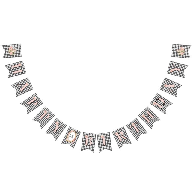 Bannière À Fanions Whimsical Alice Mad Hatter Wonderland Birthday  (Tout)