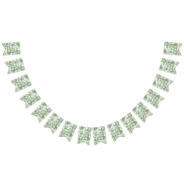 Bannière À Fanions White Peony & Rose Floral Mariage (Tout)