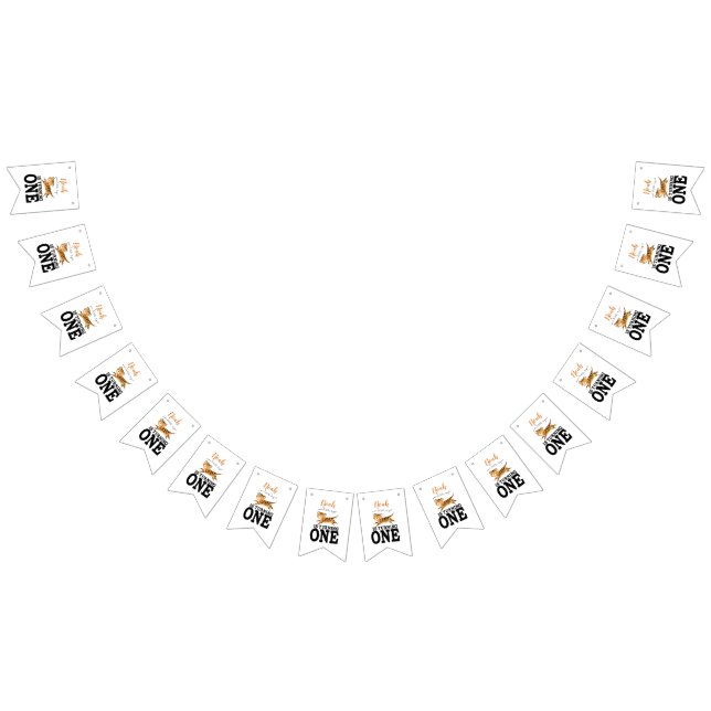 Bannière À Fanions Wild One mignonne Jungle Tiger 1er anniversaire (Tout)