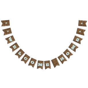 Bannière à la maison bienvenue personnalisable