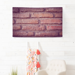 Bannière à motif de mur en briques anciennes – Déc