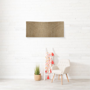 Bannière à motif rustique en toile de jute – Maiso