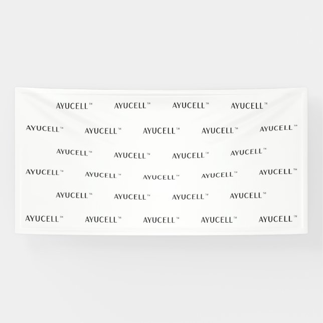 Bannière à répétition Ayucell 4x8 - Blanche (Horizontal)