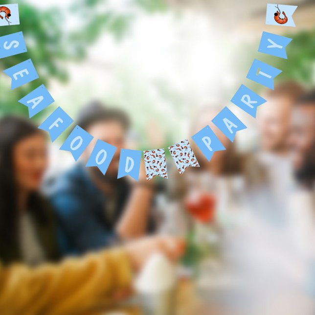 Bannière amusante de grillades de fruits de mer de (its a party but an extra yummy seafood party)