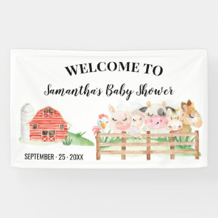 Bannière Animaux pour bébés à la ferme Affiche