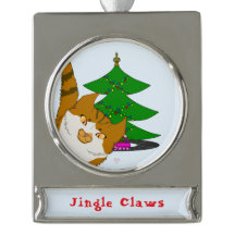 Ornement de vacances Chat et Arbre Jingle Claws