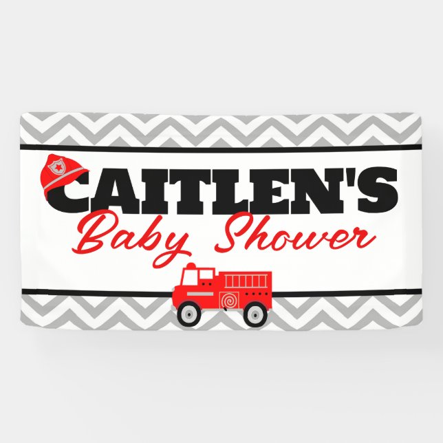 Bannière arrière-plan du Firetruck et Chevron Part (Horizontal)
