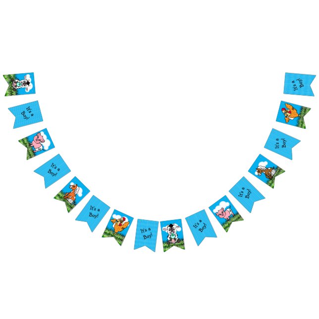 Bannière Baby shower à thème animal de ferme (Tout)