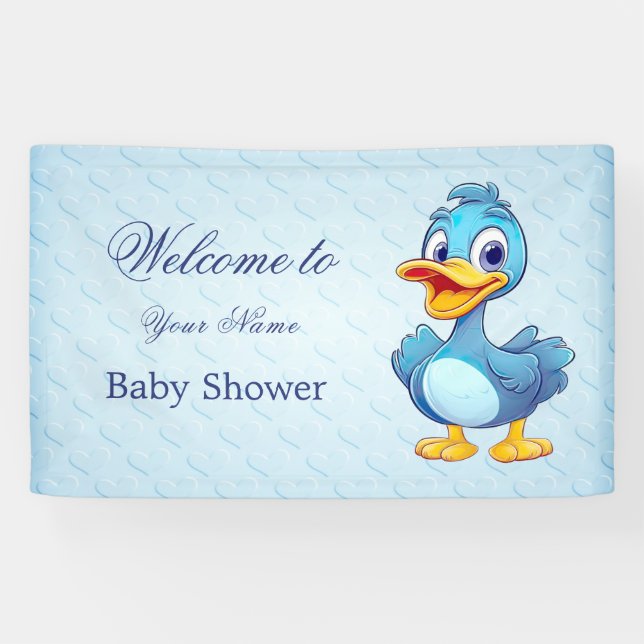 Bannière Baby shower Bleu Canard (Horizontal)