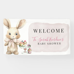Bannière Baby shower Bunny Aquarelle