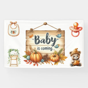 Bannière Baby shower d'automne bannière-3 x 5 pi