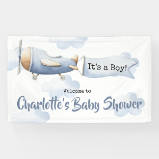 Bannière Baby shower d'avion