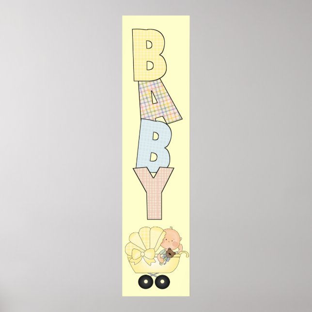Bannière baby shower Party ou affiche de porte (Devant)