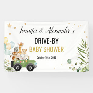 Bannière Baby shower Safari Drive-by