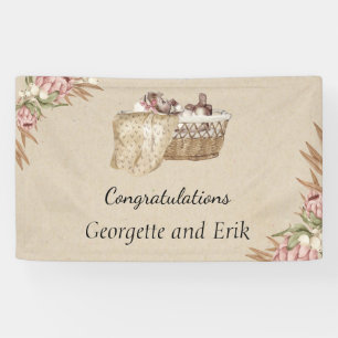 Bannière Baby shower vintage