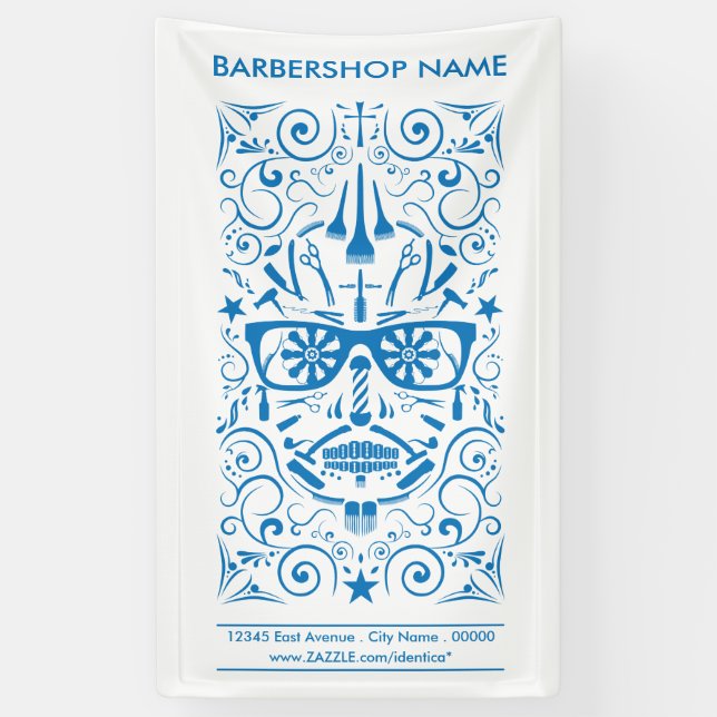 bannière barbershop dia de los muertos (Vertical)