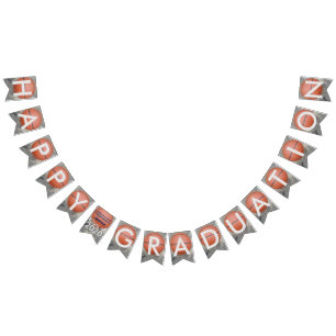 Bannière Basketball Bleu Bouton Happy Graduation