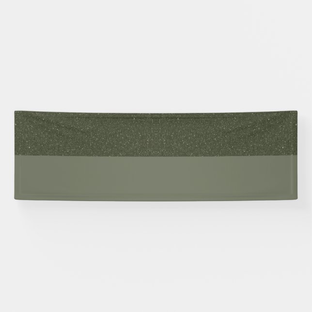 Bannière bicolore vert mousse personnalisée (Horizontal)