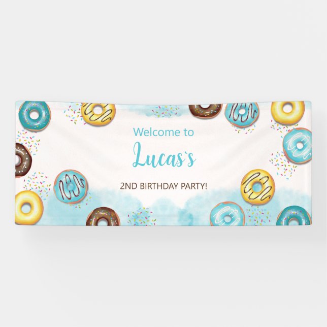 Bannière "Bienvenue" pour 1er anniversaire. (Horizontal)