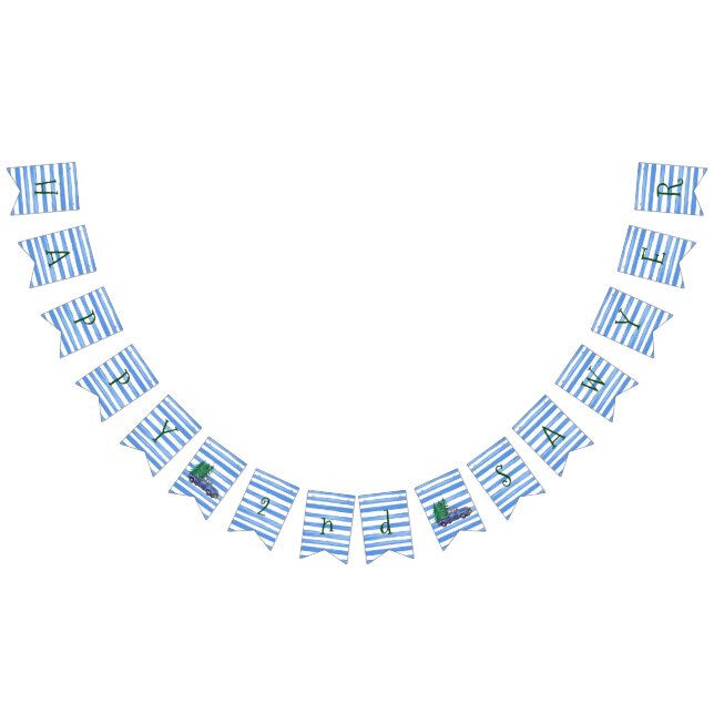 Bannière blanche bleue d'anniversaire de rayure de (Tout)