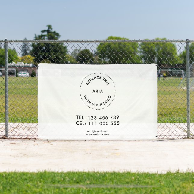 Bannière blanche simple de logo d'entreprise de pu (Insitu)