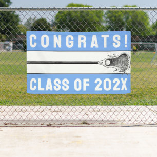 Bannière bleu clair de l'équipe de crosse