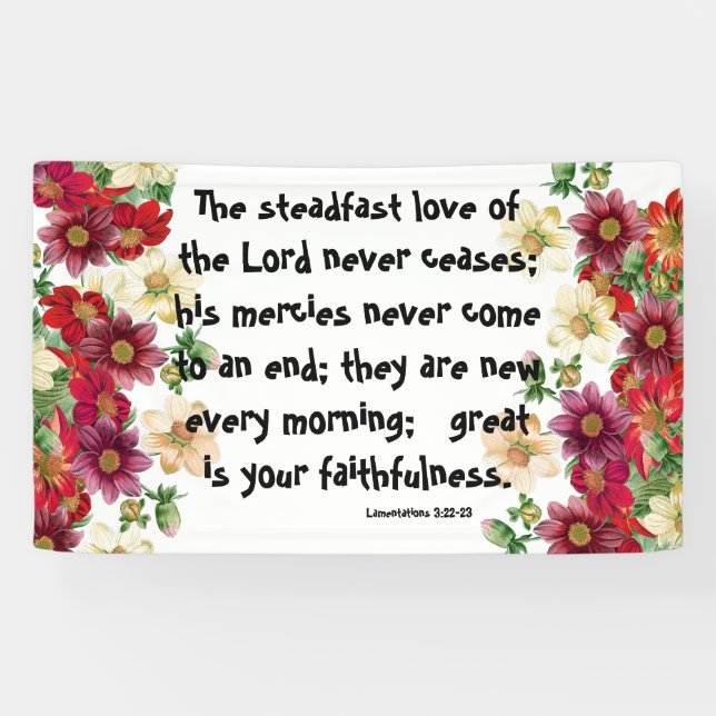 Bannière botanique de chrétien d'amour de dieux de (Horizontal)