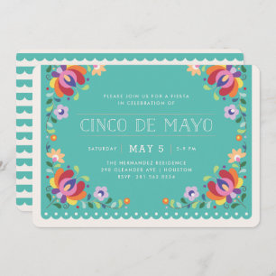 Bannière Botanique Fiesta Invitation - Turquoise
