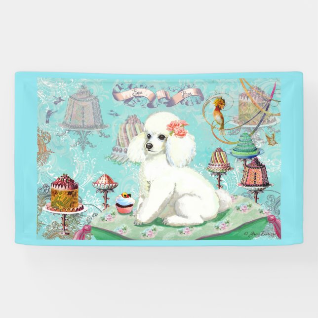 Bannière Cakes Cupcake White Poodle (Horizontal)