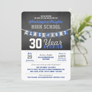 Bannière Chalkboard High School Reunion Invitation