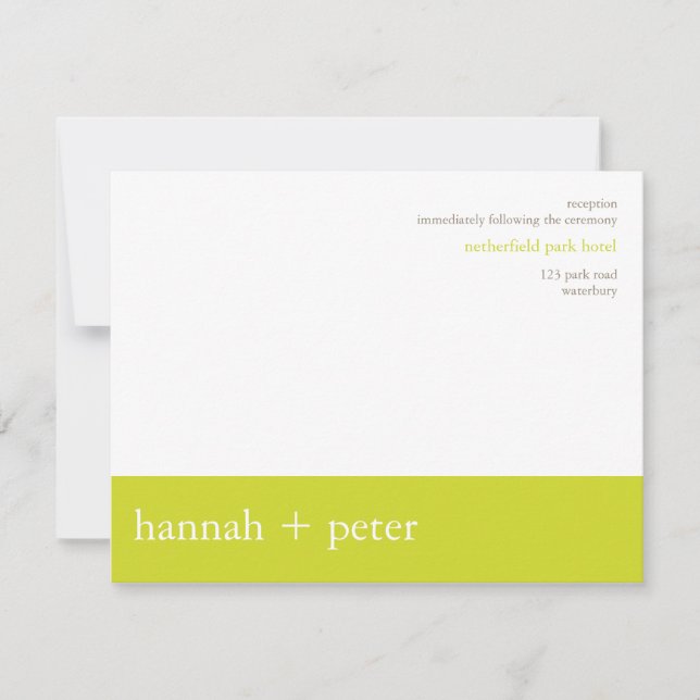 Bannière Chartreuse :: Invitation de réception (Devant)