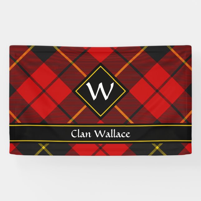 Bannière Clan Wallace Tartan (Horizontal)