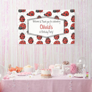 Bannière coccinelle féminine